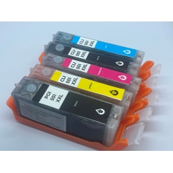 Pack 5 Tinteiros Alimentares Canon PGI550BK XL+ CLI551BK/C/M/Y XL